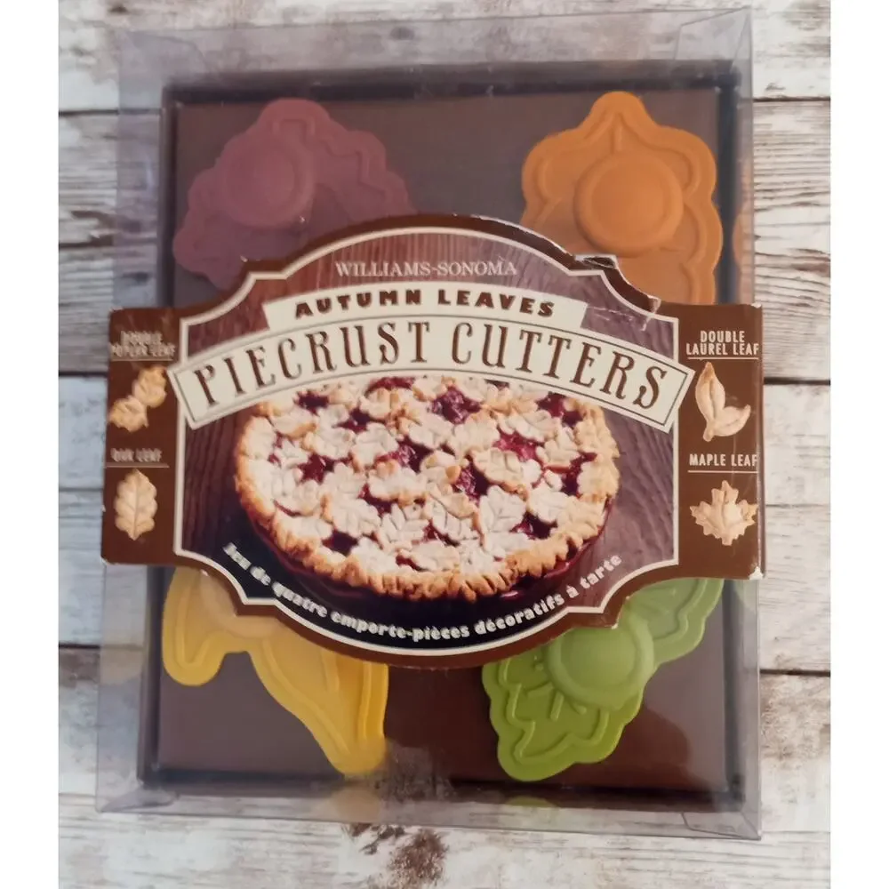 Williams Sonoma Piecrust Cutters Autumn Leaves Thanskgiving